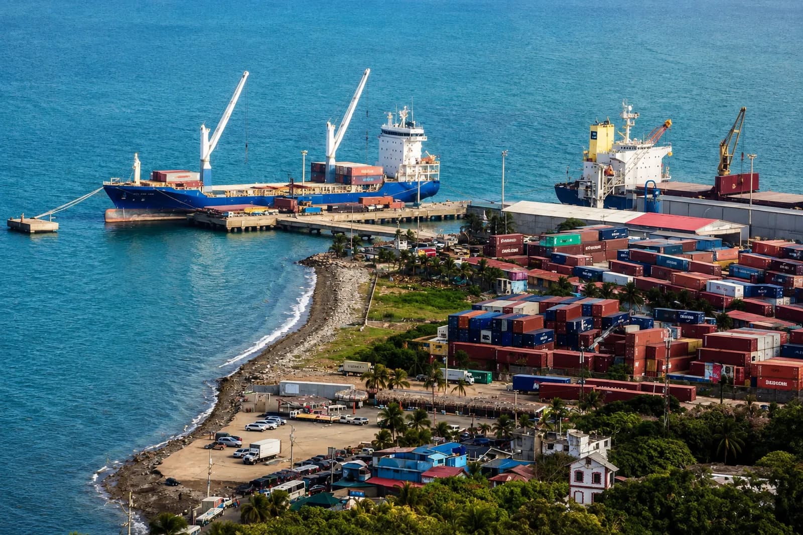 Container terminal at Port-au-Prince